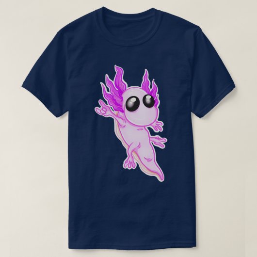 キュートなアクソロテおもしろいル・サラマンダー両生類 Tシャツ (デザイン正面)