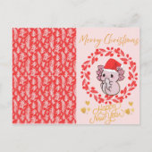 キュートなアソロトルクリスマス シーズンポストカード (正面)
