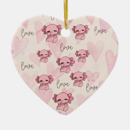 キュートなアソロトルクリスマス セラミックオーナメント