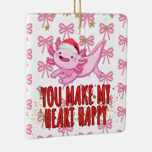 キュートなアソロトルクリスマス セラミックオーナメント (右)