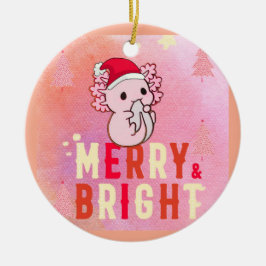 キュートなアソロトルクリスマス セラミックオーナメント