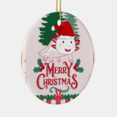 キュートなアソロトルクリスマス セラミックオーナメント (右)