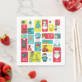 キュートなアドベンチャーカレンダー漫画スタイル スタンダードランチョンナプキン (インサイチュ)