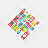 キュートなアドベンチャーカレンダー漫画スタイル スタンダードランチョンナプキン (角)