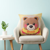 キュートなアニメのクマ顔とリカラフルボン クッション (椅子)