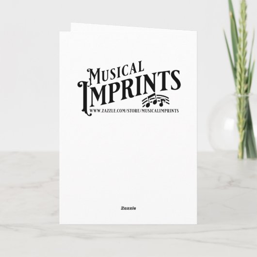 キュートなアニメガールとウクレレひまわり誕生日 カード (裏面)