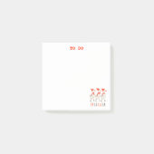 キュートなアヒルのクリスマスを行うリスト後のノート ポストイット (正面)