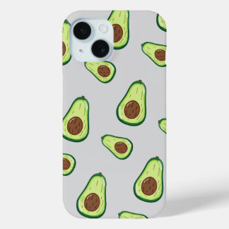 キュートなアボカドのスマホケース - 美しいグリーンデザイン iPhone 15ケース