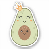 キュートなアボカドカスタムのビニールシール シール (正面)