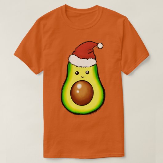 キュートなアボカドクリスマスギフト Tシャツ (デザイン正面)