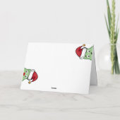 キュートなアボカドグアのまわりにシンクリスマスツリーカード シーズンカード (裏面)