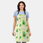 キュートなアボカド エプロン (着用した状態)