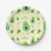 キュートなアボカド ペーパープレート (正面)