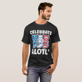 キュートなアメリカのアクソロテルス7月4日の赤白青 Tシャツ (正面フル)
