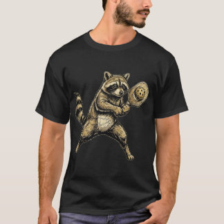 キュートなアライグマのピックルボール ヴィンテージ Tシャツ
