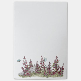 キュートなアラスカのFireweed/蝶はそれをノートに投稿 ポストイット