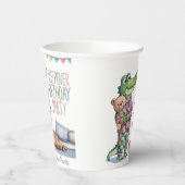 キュートなアリゲータースリープオーバーバースデーパーティー 紙コップ (左)