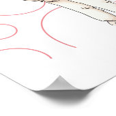 キュートなアルパカかわいい ポスター (角)