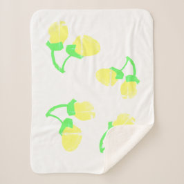 キュートなイエローベリーミニマル毛布 シェルパブランケット