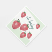 キュートなイチゴ水の色のハンドオ色彩の鮮やかンミント スタンダードランチョンナプキン (角)