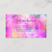 キュートなイリデスゲン銀フェイクグリッター 名刺 (裏面)