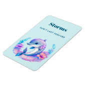 キュートなイルカと嵐がことわざを続けない マグネット (左側)