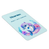 キュートなイルカと嵐がことわざを続けない マグネット (右側)