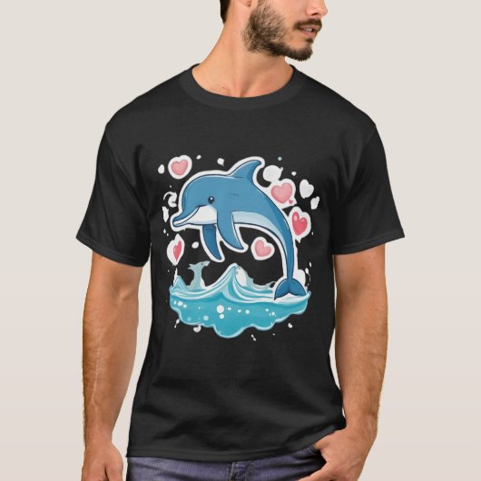 キュートなイルカ Tシャツ (正面)