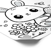 キュートなイースターカラーリングペ子供へージ ポスター (角)