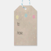 キュートなイースタークラフトスタイルバニー ギフトタグ (裏面)