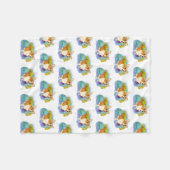 キュートなイースターコーギ フリースブランケット (正面(横))