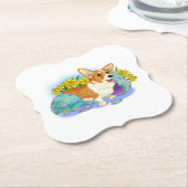 キュートなイースターコーギ ペーパーコースター (アングル)