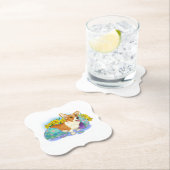 キュートなイースターコーギ ペーパーコースター (インサイチュ)