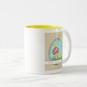 キュートなイースターシックとキノコハッピーイースター ツートーンマグカップ (正面右)