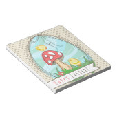 キュートなイースターシックとキノコハッピーイースター ノートパッド (アングル)