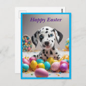キュートなイースターダルマチアのポストカード ポストカード (正面/裏面)