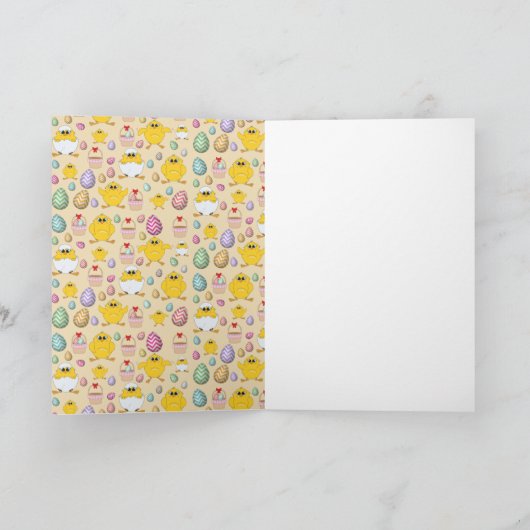 キュートなイースターチックパターン シーズンカード (内部)