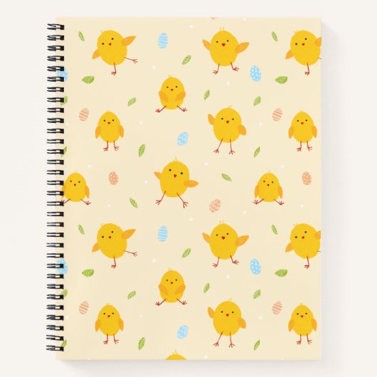 キュートなイースターチックパターン ノートブック (正面)