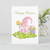 キュートなイースターバスケットフラワー格言 シーズンカード (スタンド正面)