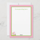 キュートなイースターバスケットフラワー格言 シーズンカード (裏面)