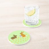 キュートなイースターバニーとダッフォジルコースター コースター (側面)