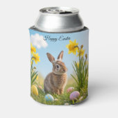 キュートなイースターバニーとダッフォディル 缶クーラー (缶裏面)