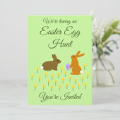 キュートなイースターバニーとダフォジルイースターエッグ狩り 招待状 (スタンド正面)