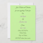 キュートなイースターバニーとダフォジルイースターエッグ狩り 招待状 (裏面)