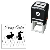 キュートなイースターバニーとダフォジルカスタム セルフインキングスタンプ (インサイチュ)