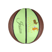 キュートなイースターバニーとダフォジルカスタム ミニバスケットボール (縦)