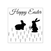 キュートなイースターバニーとダフォジルカスタム ラバースタンプ (インプリント)