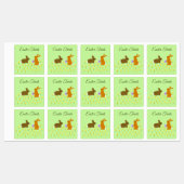 キュートなイースターバニーとダフォジルカスタム ラベル (シート)