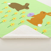 キュートなイースターバニーとダフォジル シェルパブランケット (3/4)