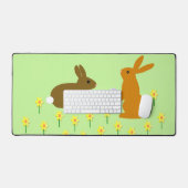 キュートなイースターバニーとダフォジル デスクマット (キーボード&マウス)